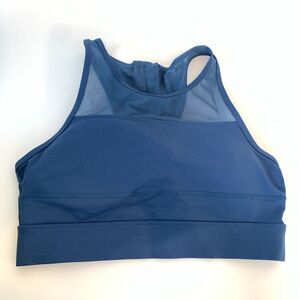 Zyia Active Womens Large All Star Blue Mesh Sports Bra Racer Back One More Rep